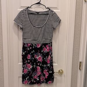 Torrid Black and White Striped Top